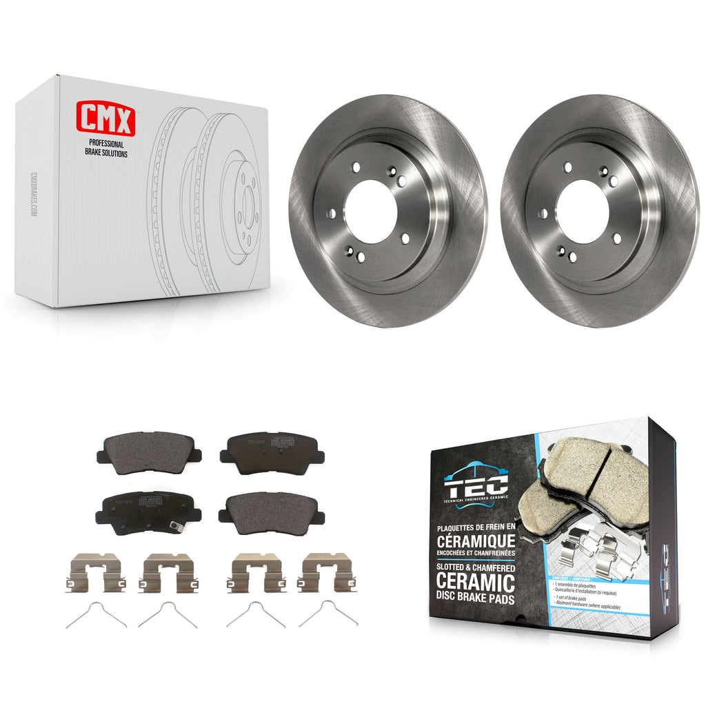 Rear Disc Brake Rotors And Ceramic Pads Kit For Kia Niro Hyundai Ioniq Soul EV