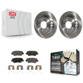 Rear Disc Brake Rotors And Ceramic Pads Kit For Kia Niro Hyundai Ioniq Soul EV