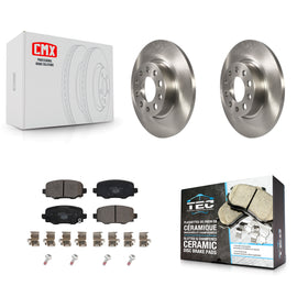 Rear Disc Brake Rotors And Ceramic Pads Kit For Jeep Renegade Fiat 500X