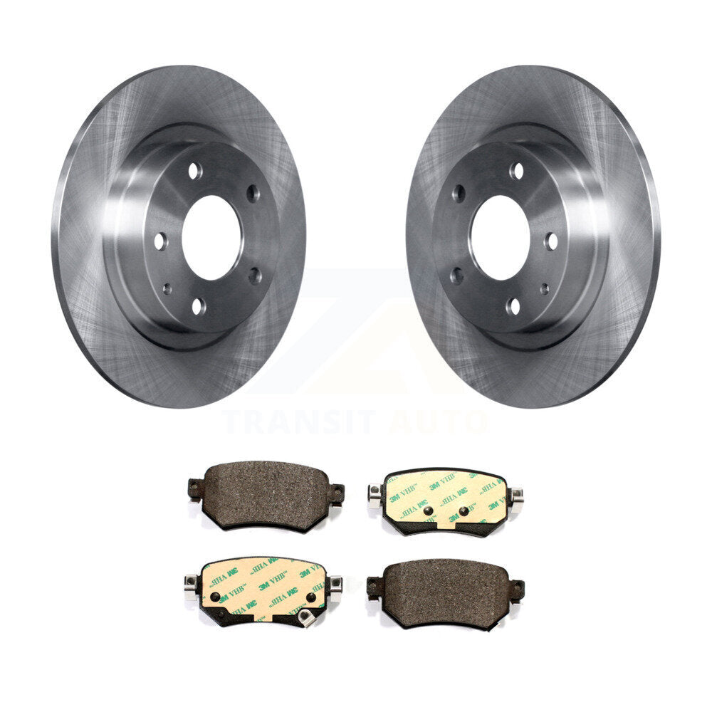 Rear Disc Brake Rotors And Ceramic Pads Kit For 2016-2021 Mazda 6