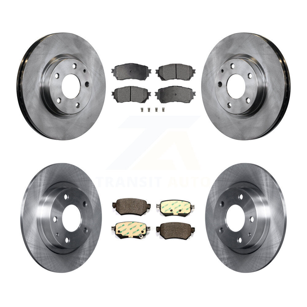 [Front+Rear] 2016-2018 Mazda 6 Premium OE Brake Rotors & Ceramic Pads Kit For Max Braking