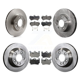 Front Rear Disc Brake Rotor Ceramic Pad Kit (6Pc) For Porsche Cayenne Volkswagen