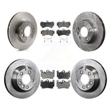 Front Rear Disc Brake Rotor Ceramic Pad Kit (6Pc) For Porsche Cayenne Volkswagen