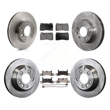 Charger l'image dans la galerie, Front Rear Disc Brake Rotors And Ceramic Pads Kit (6Pc) For Volkswagen Touareg