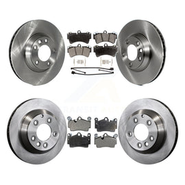Front Rear Disc Brake Rotor Ceramic Pad Kit (6Pc) For Audi Q7 Volkswagen Touareg