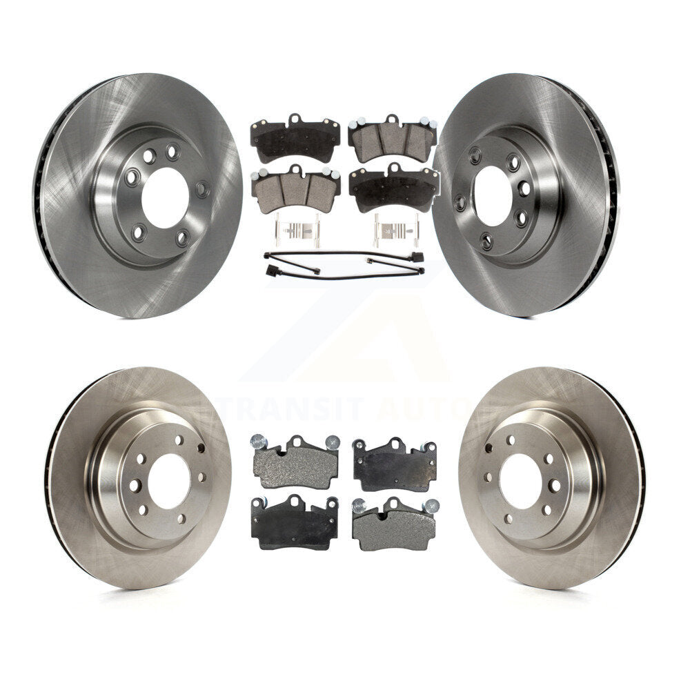 Front Rear Disc Brake Rotors And Ceramic Pads Kit (6Pc) For Audi Q7