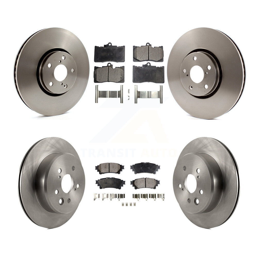 Front Rear Disc Brake Rotor & Ceramic Pad Kit (6Pc) For Lexus IS200t IS300 IS350