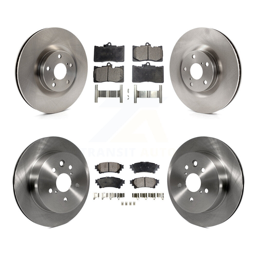 [Front+Rear] 14-15 Lexus IS350 C F Sport Premium OE Brake Rotors & Ceramic Pads Kit For Max Braking