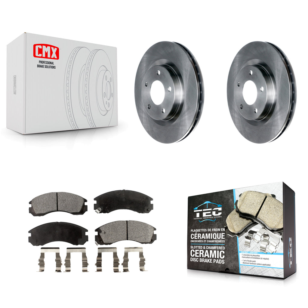 Front Disc Brake Rotors And Ceramic Pads Kit For Mitsubishi Lancer