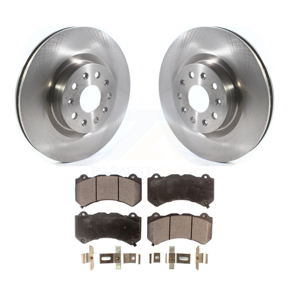 Front Disc Brake Rotors And Ceramic Pads Kit For Cadillac CTS