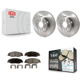 Front Brake Rotor And Ceramic Pad Kit For Cadillac CTS Without Heavy Duty Brakes