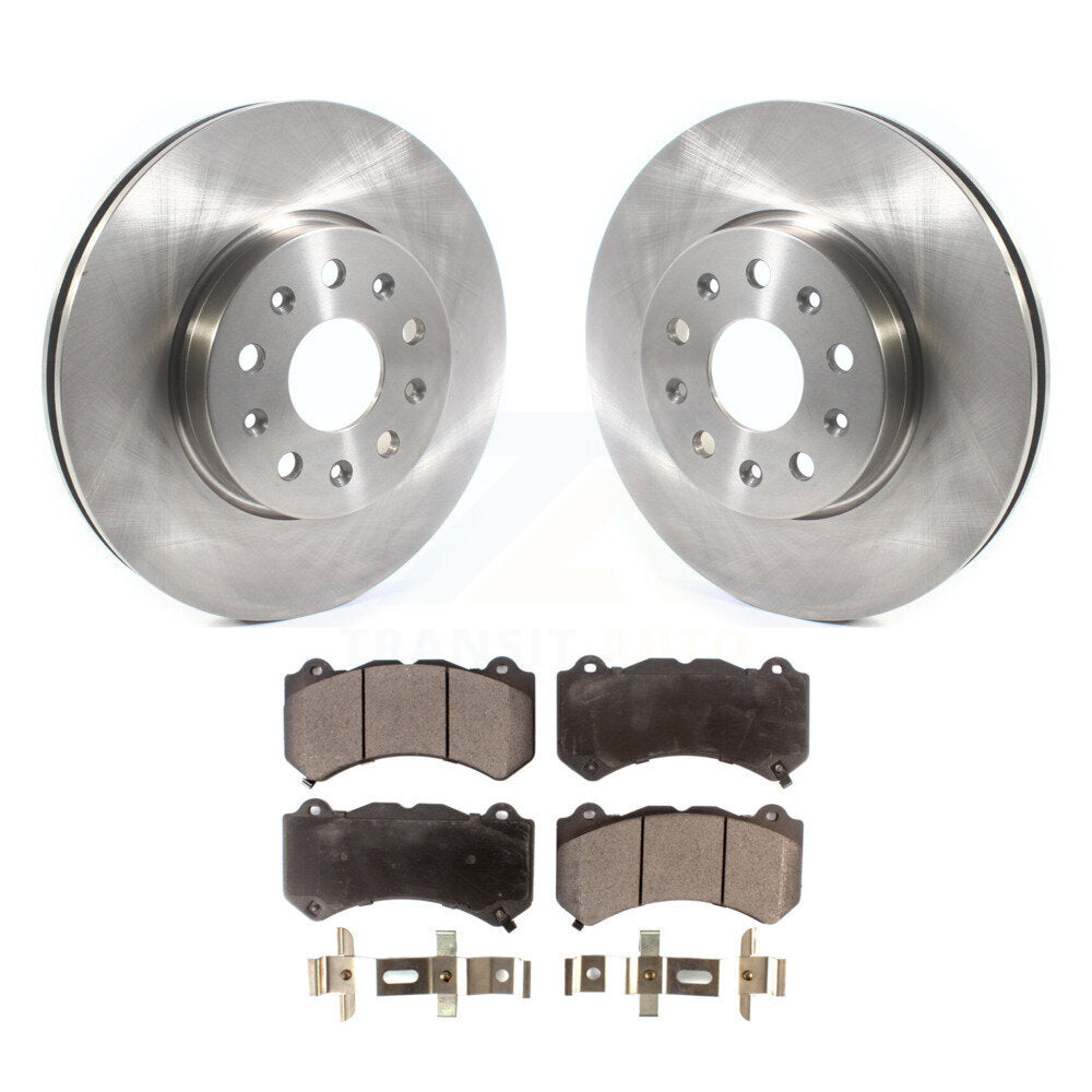 Front Disc Brake Rotors And Ceramic Pad Kit For 2019-2020 Chevrolet Camaro LT/LS