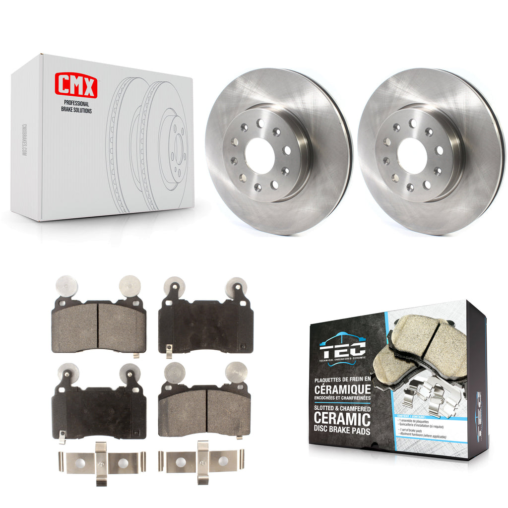 Front Disc Brake Rotors And Ceramic Pads Kit For Cadillac CTS Chevrolet Camaro