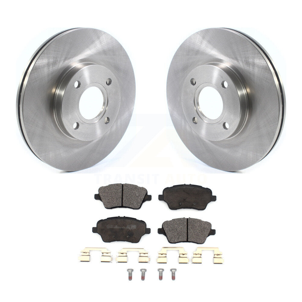 Front Disc Brake Rotors And Ceramic Pads Kit For 2014-2019 Ford Fiesta ST