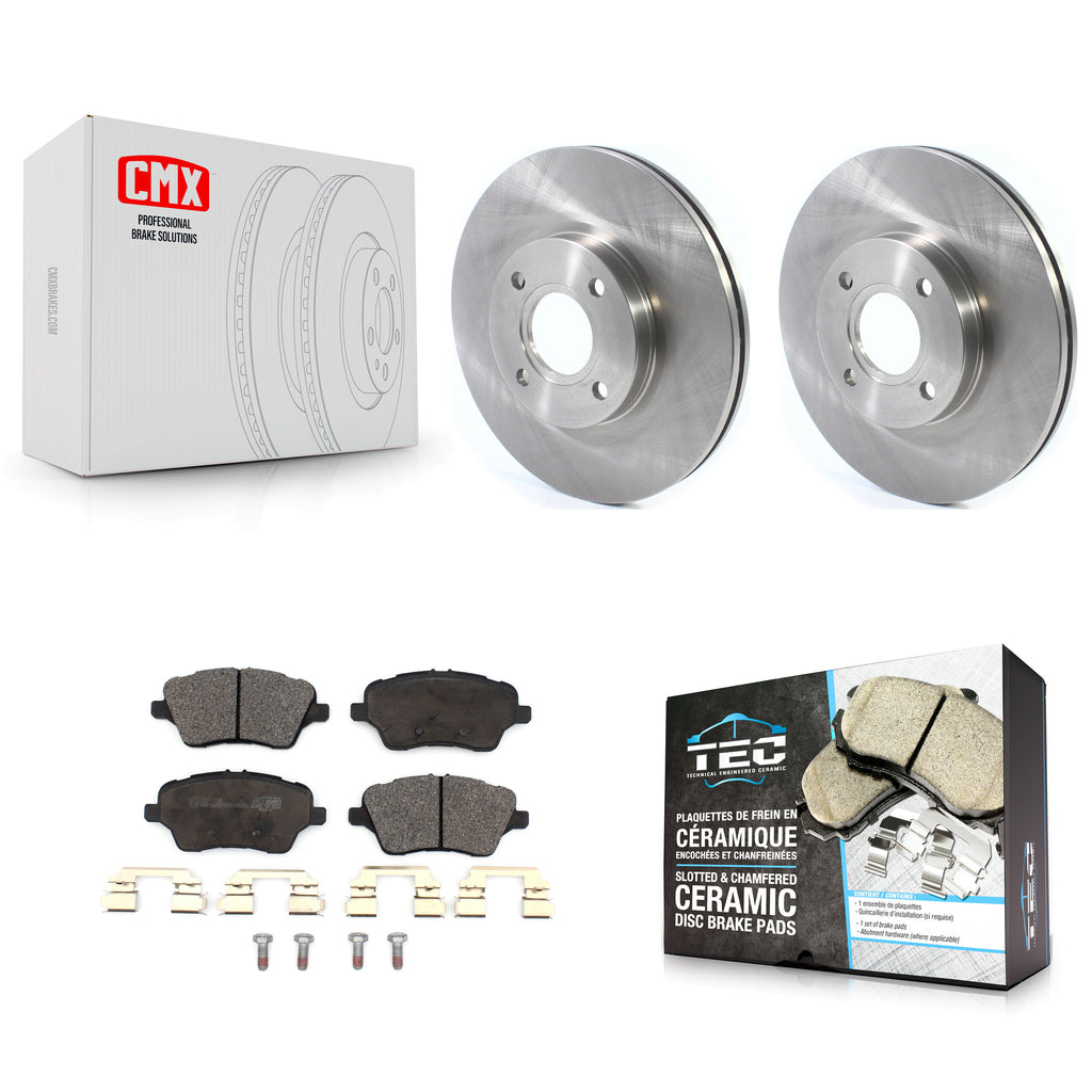 [Front] 2014-2019 Ford Fiesta ST Premium OE Brake Rotors & Ceramic Pads Kit For Max Braking