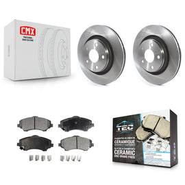 Front Brake Rotor Ceramic Pad Kit For Jeep Wrangler JK With 332mm Diameter