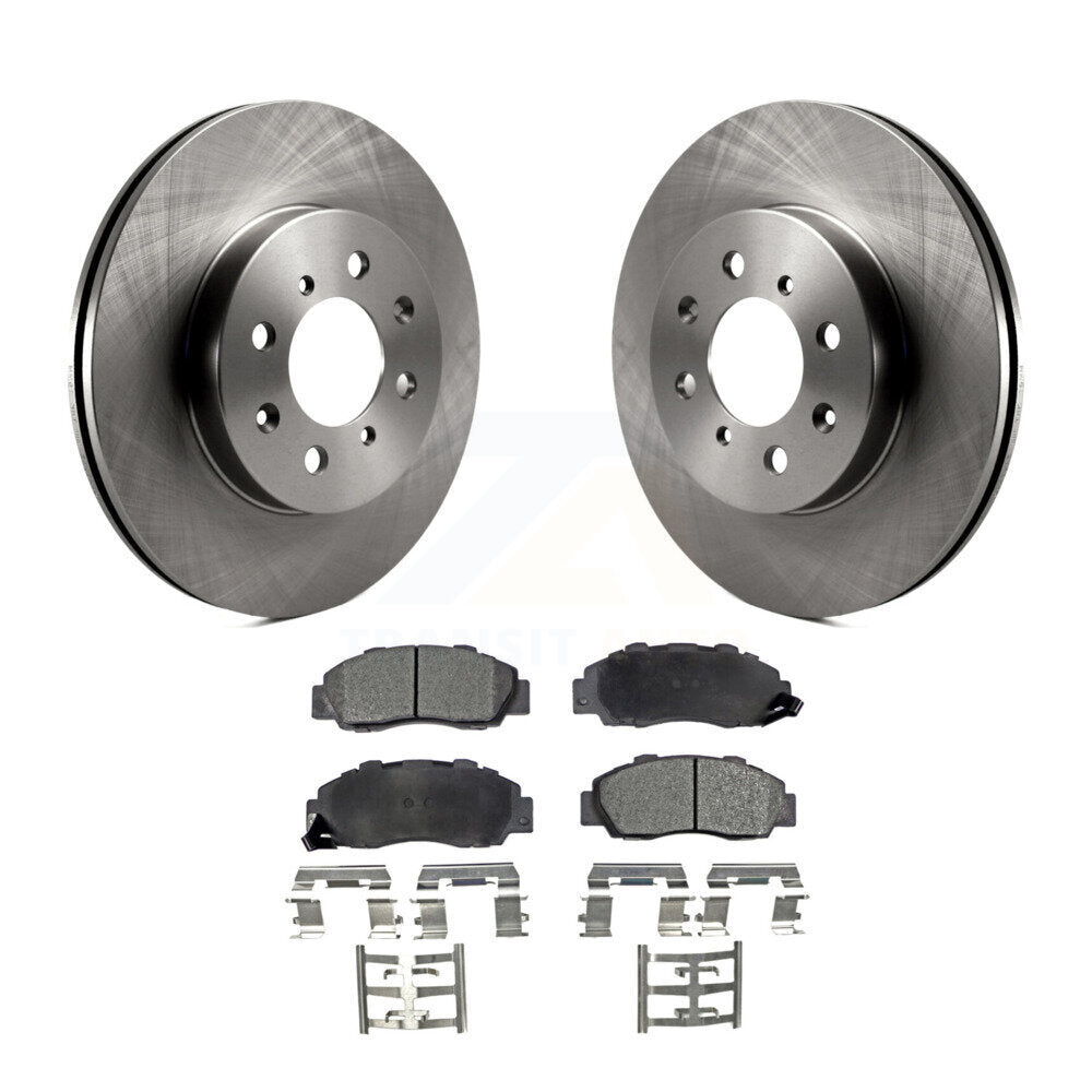 Front Disc Brake Rotors And Ceramic Pads Kit For 1992-1993 Acura Integra GS-R