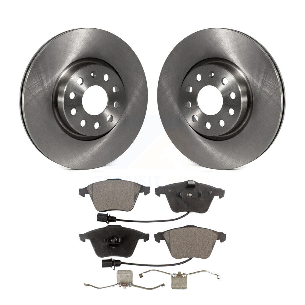 Front Disc Brake Rotors And Ceramic Pads Kit For Volkswagen CC Passat