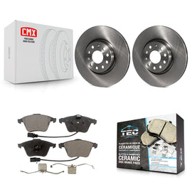 Front Disc Brake Rotors And Ceramic Pads Kit For Volkswagen CC Passat