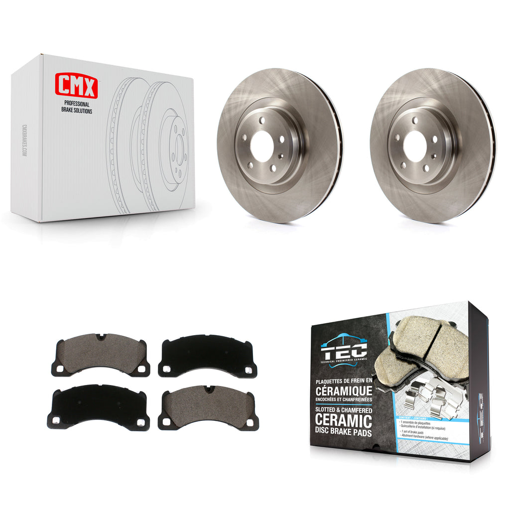 [Front] 2017 Porsche Macan Base Premium OE Brake Rotors & Ceramic Pads Kit For Max Braking