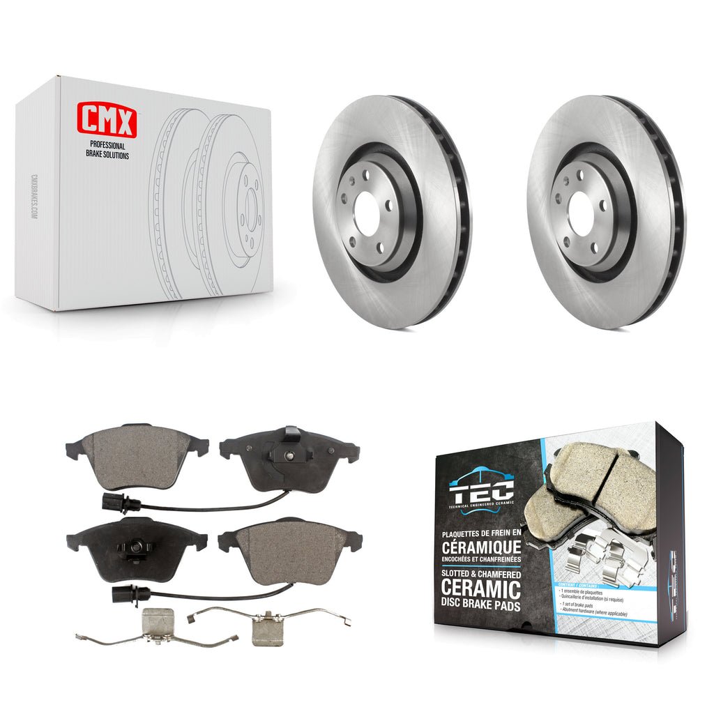 Front Disc Brake Rotors And Ceramic Pads Kit For Audi TT Quattro TTS