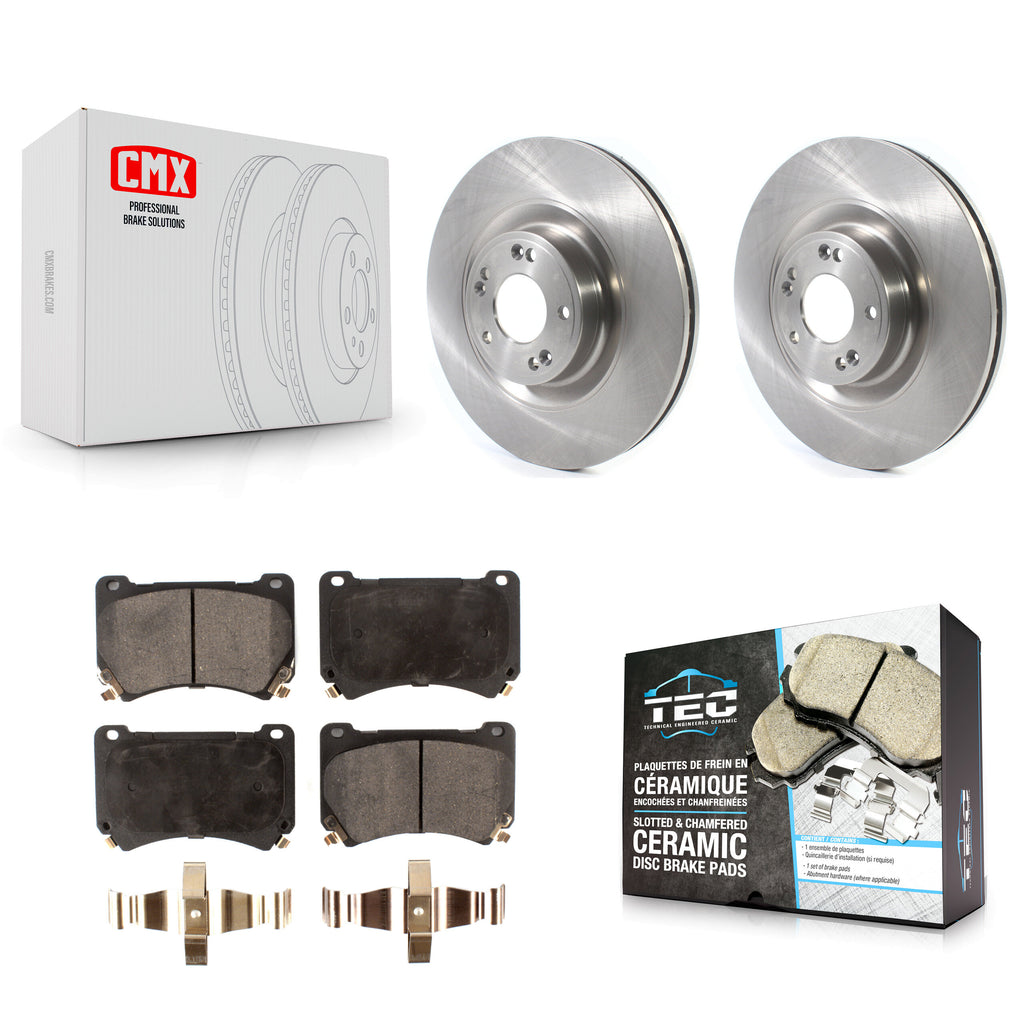 Front Disc Brake Rotors And Ceramic Pads Kit For Hyundai Genesis Equus