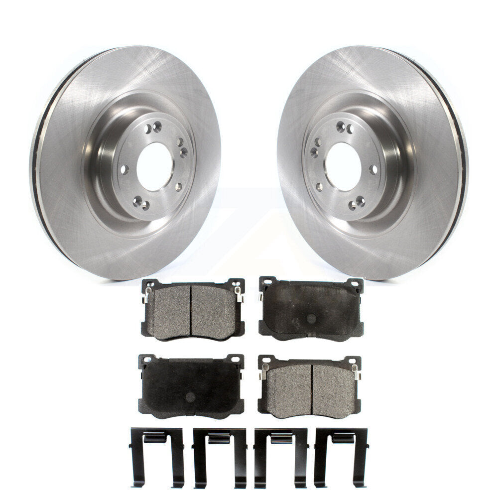 Front Disc Brake Rotor And Ceramic Pad Kit For Hyundai Genesis G80 Kia K900 3.8L