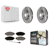 Front Brake Rotor Ceramic Pad Kit For Volkswagen Tiguan Jetta GTI Audi Golf R S3