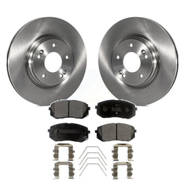 Front Brake Rotors Ceramic Pad Kit For Kia Soul Hyundai Kona Elantra GT Veloster
