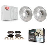 Front Disc Brake Rotors And Ceramic Pads Kit For Toyota Yaris iA Scion