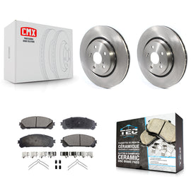 Front Brake Rotor And Ceramic Pad Kit For Lexus RX350 RX450h Toyota RX350L Camry