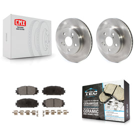 Front Disc Brake Rotors And Ceramic Pad Kit For Toyota Prius Corolla Prime AWD-e