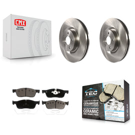 Front Brake Rotors & Ceramic Pad Kit For Land Rover Discovery Sport Range Evoque