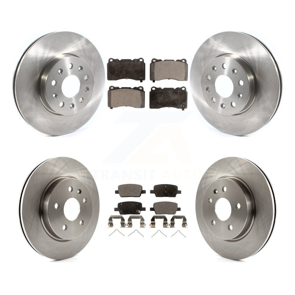 Front Rear Disc Brake Rotors And Ceramic Pads Kit For Chevrolet Camaro