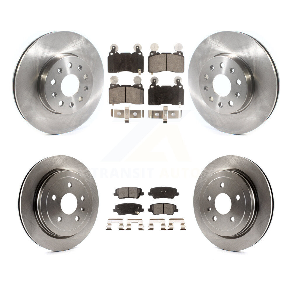 Front Rear Disc Brake Rotors And Ceramic Pads Kit For Cadillac CTS
