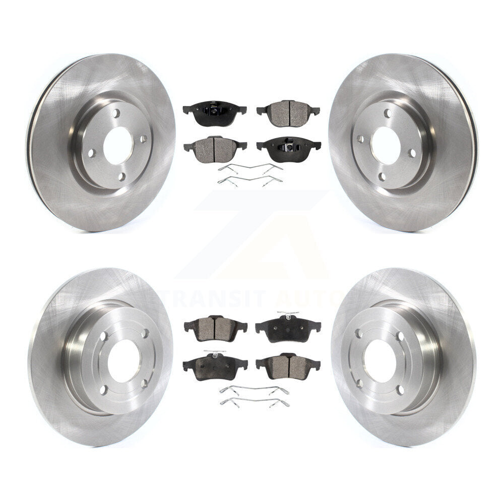 [Front+Rear] 2018-2021 Ford EcoSport FWD Premium OE Brake Rotors & Ceramic Pads Kit For Max Braking