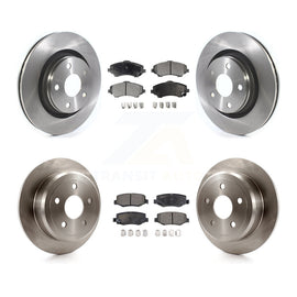 Front Rear Disc Brake Rotors And Ceramic Pads Kit For Jeep Wrangler JK