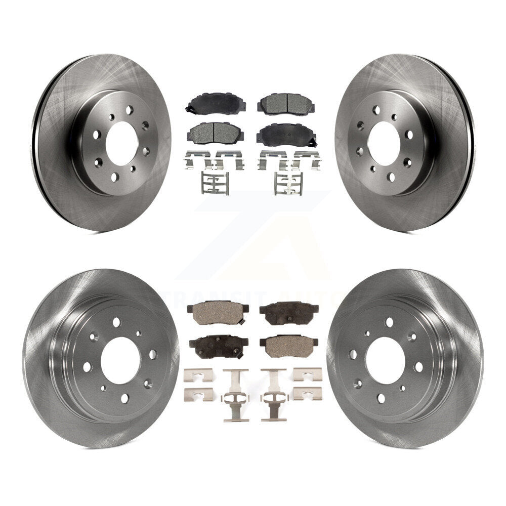 [Front+Rear] 1992-1993 Acura Integra GS-R Premium OE Brake Rotors & Ceramic Pads Kit For Max Braking