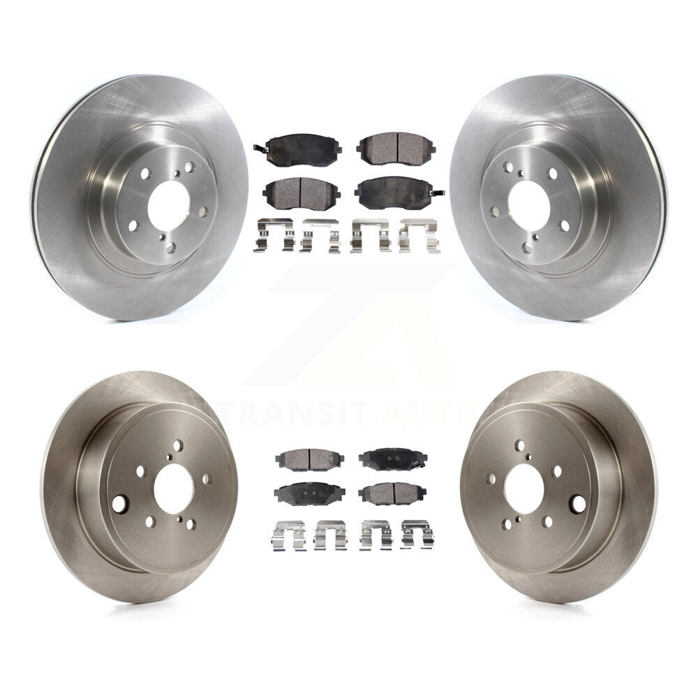 Front Rear Disc Brake Rotors Ceramic Pad Kit For Subaru Outback Forester Impreza
