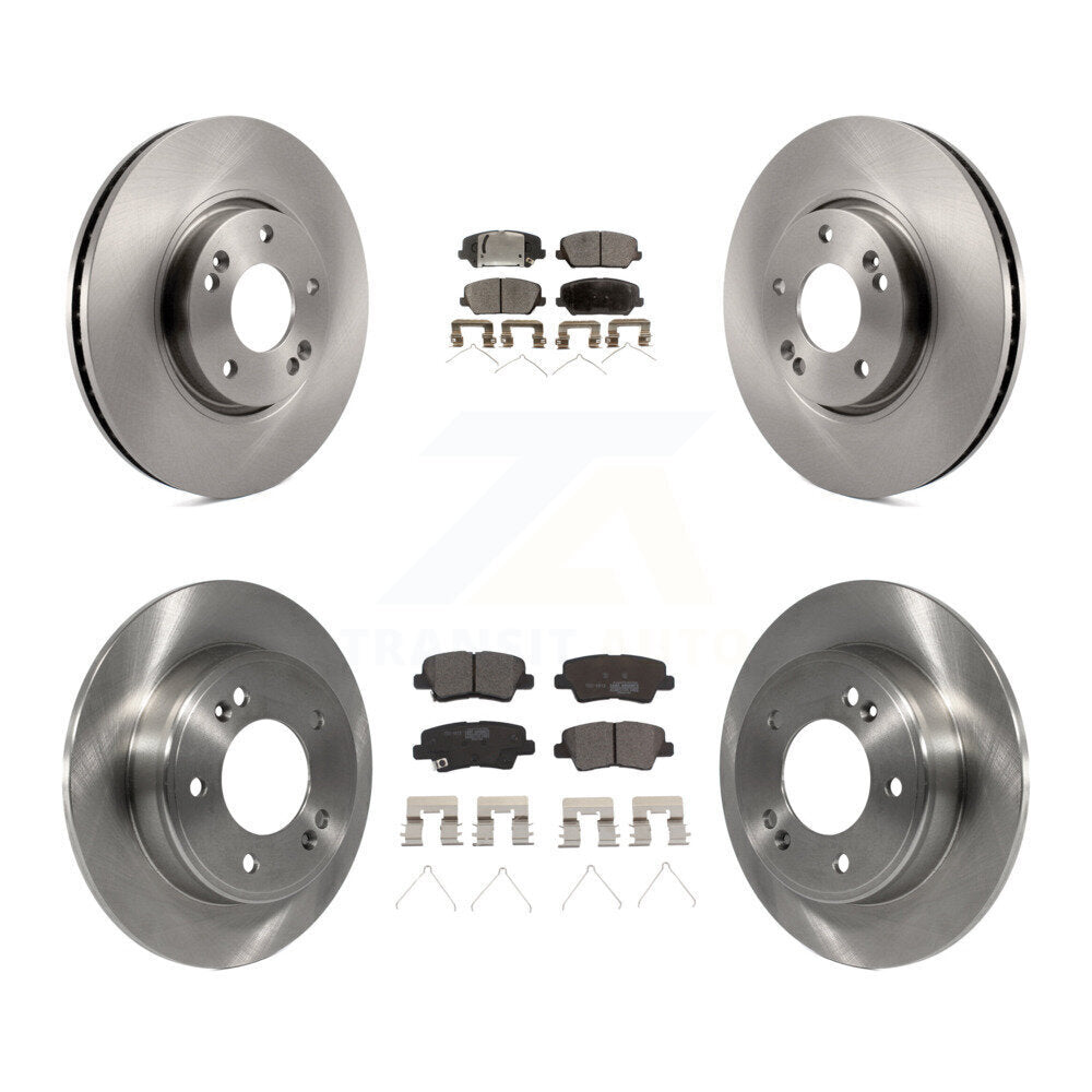 Front Rear Disc Brake Rotors And Ceramic Pads Kit For Hyundai Veloster