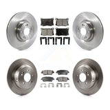 Front Rear Brake Rotor And Ceramic Pad Kit For Hyundai Genesis G80 Kia K900 3.8L