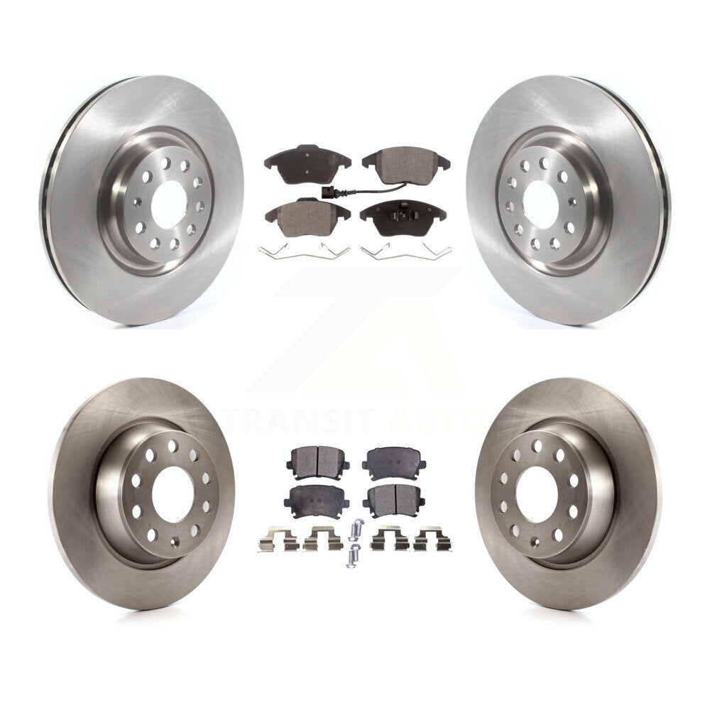 Front Rear Disc Brake Rotors And Ceramic Pads Kit For Volkswagen CC