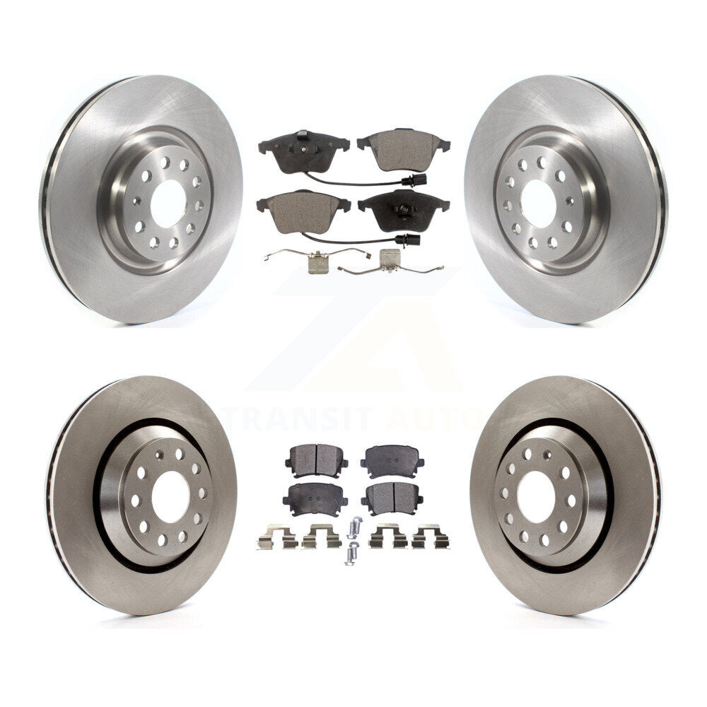 Front Rear Disc Brake Rotors And Ceramic Pads Kit For Volkswagen CC