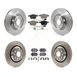 Front Rear Disc Brake Rotors And Ceramic Pads Kit For Volkswagen CC