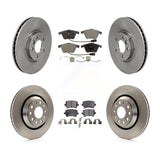 Front Rear Disc Brake Rotors And Ceramic Pads Kit For Volkswagen CC