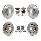 Front Rear Disc Brake Rotors And Ceramic Pads Kit For Volkswagen CC