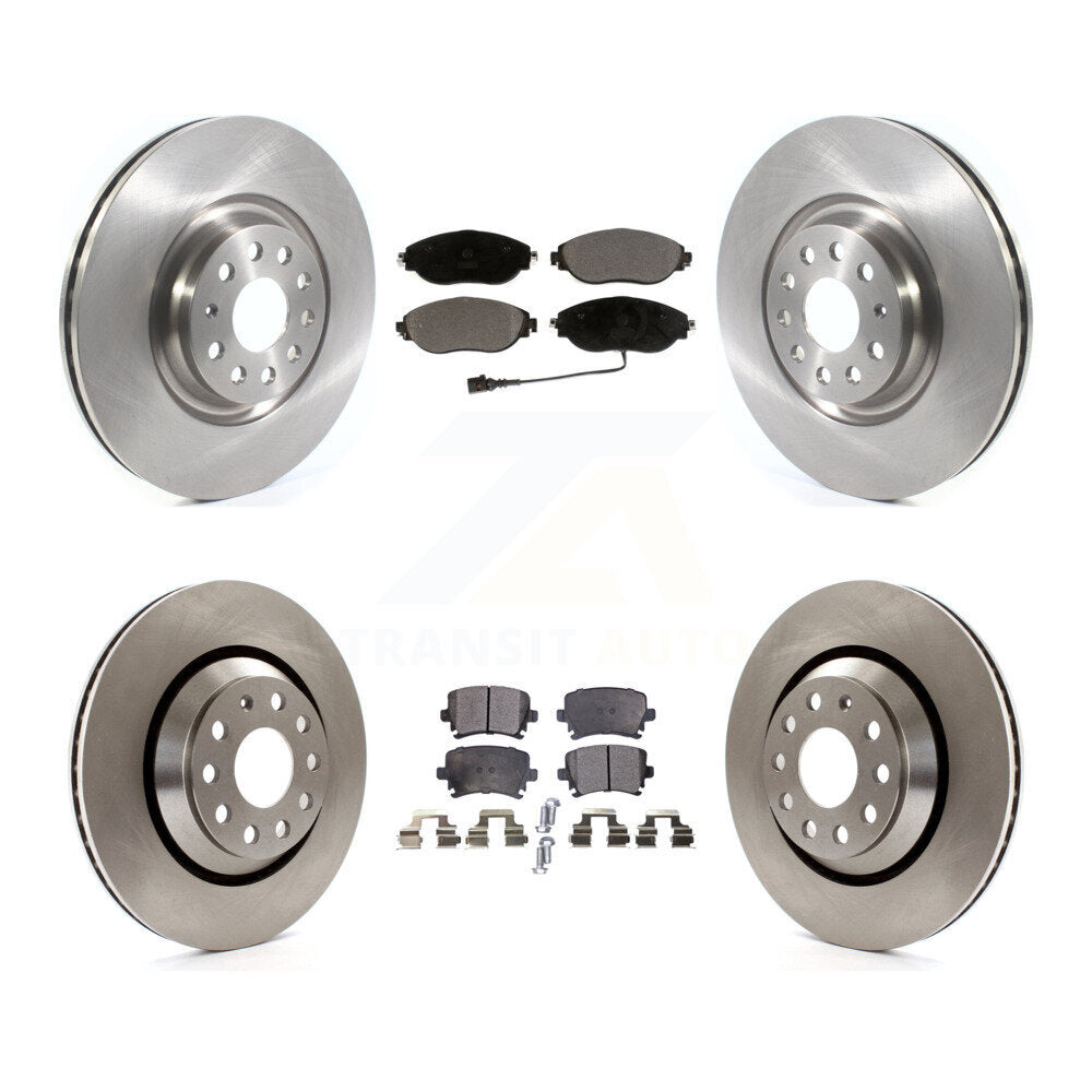 Front Rear Disc Brake Rotors And Ceramic Pads Kit For Volkswagen CC AWD