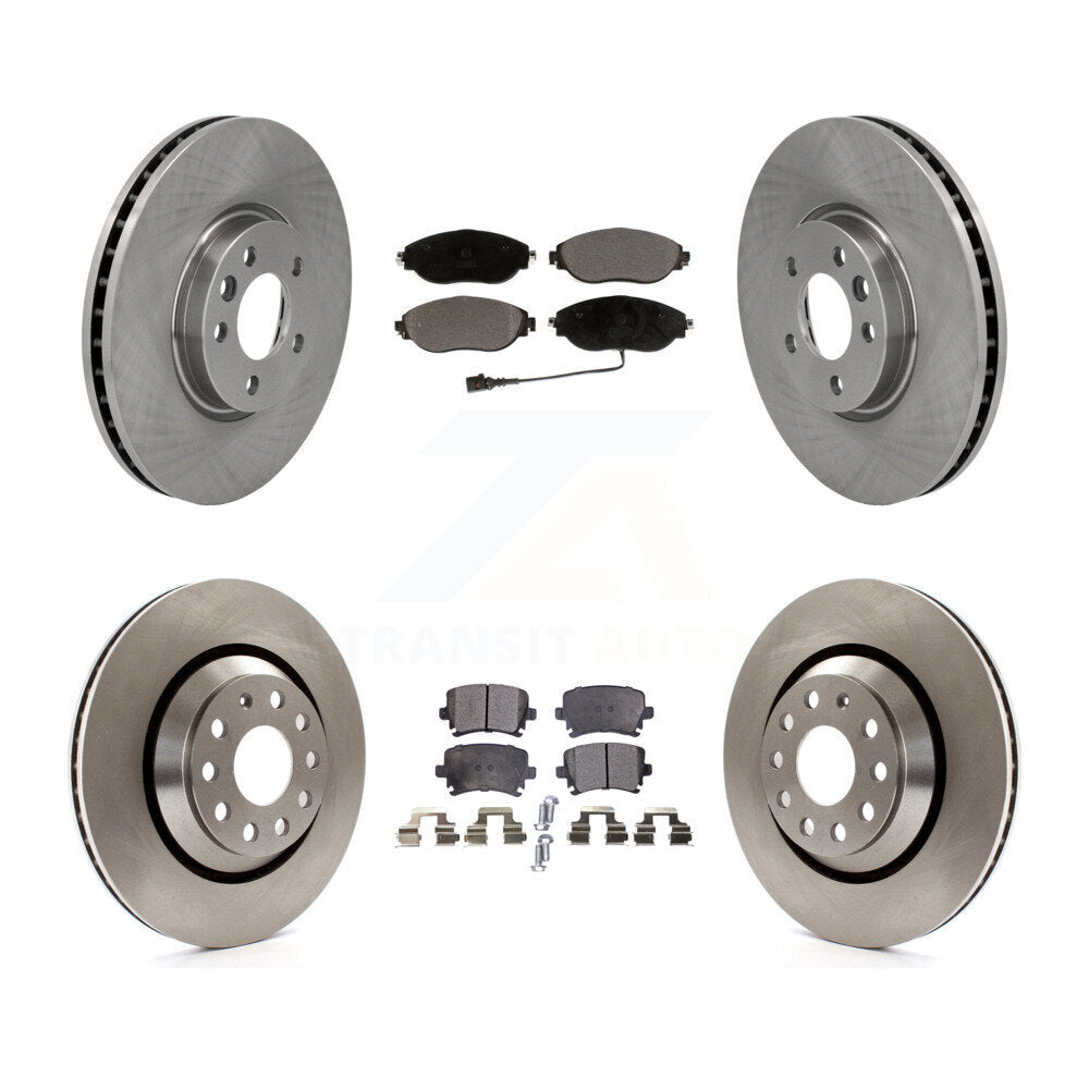 Front Rear Disc Brake Rotors And Ceramic Pads Kit For Volkswagen CC AWD