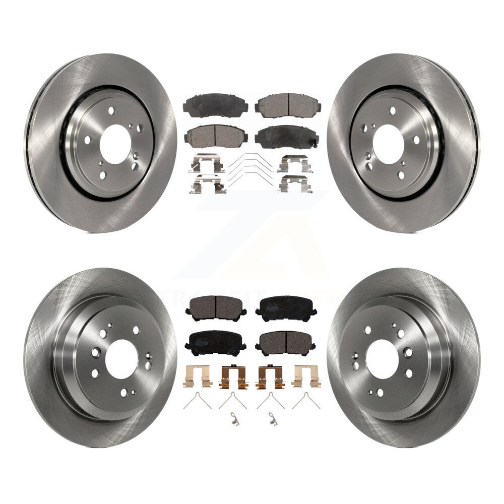 [Front+Rear] 2019-2022 Honda Passport Premium OE Brake Rotors & Ceramic Pads Kit For Max Braking