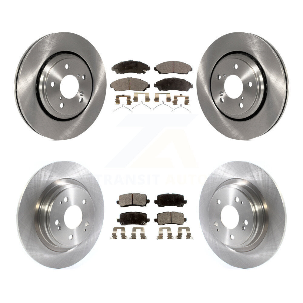 Front Rear Disc Brake Rotors And Ceramic Pads Kit For Acura MDX
